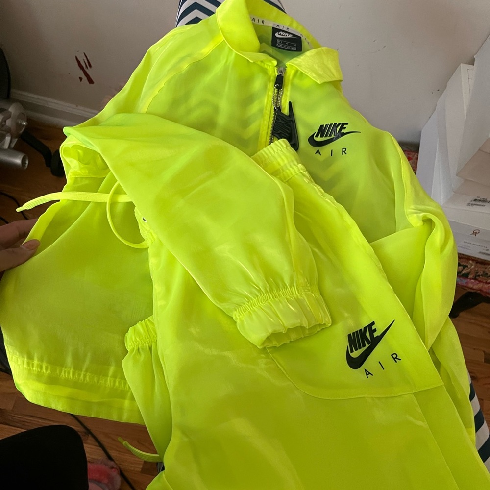 Neon green sweatsuit